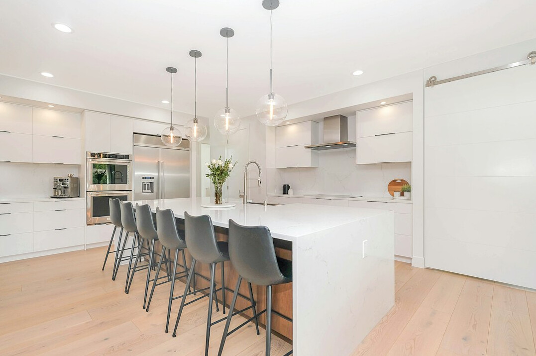 Bright modern home kitchen interior