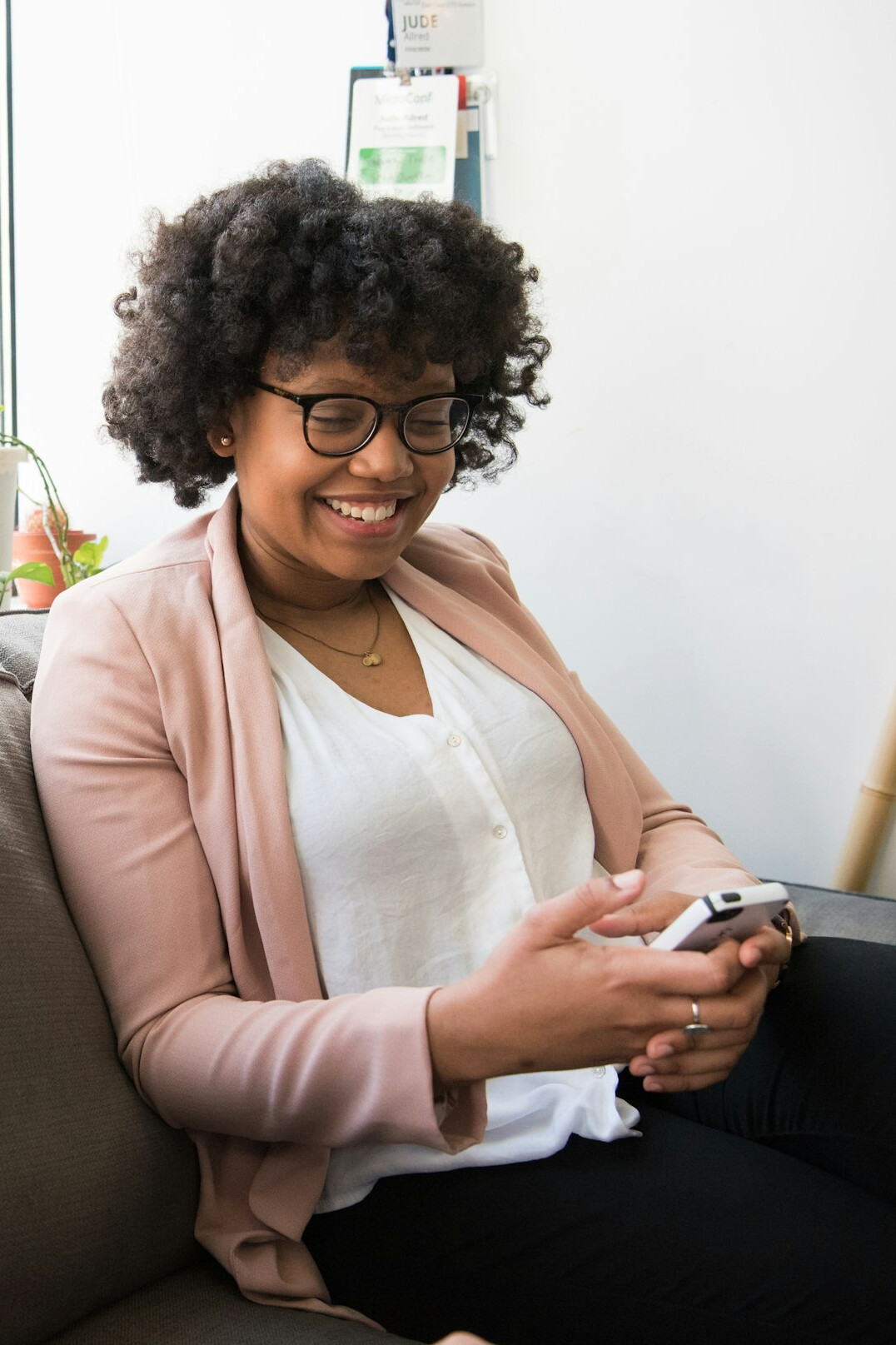 happy person reviewing savings