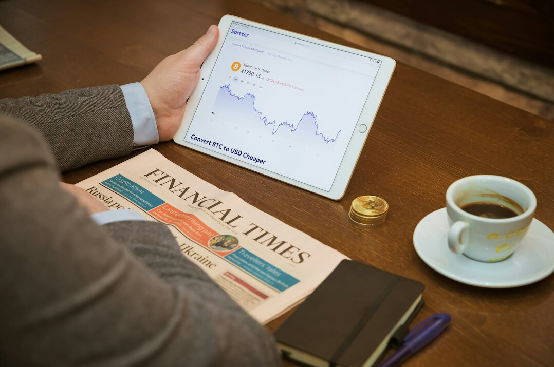 person studying finance books